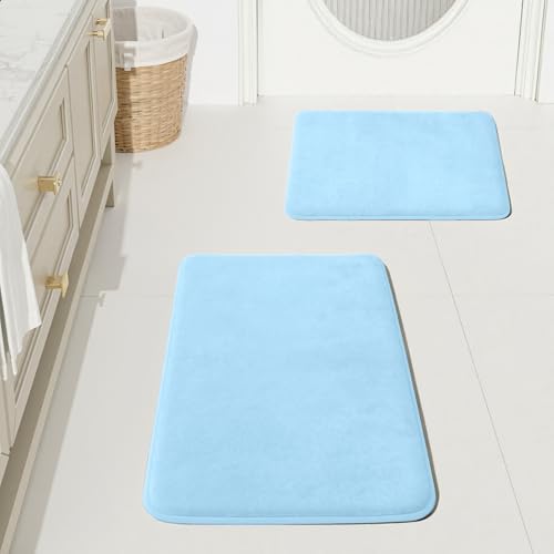 HUXMEYSON Bathroom Rugs Sets 2 Piece, Non-Slip & Quick Dry Bath Mat Set by HUXMEYSON