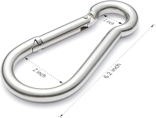 sprookber Stainless Steel Spring Snap Hook Carabiner - Image 2