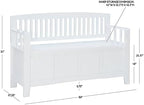 Cynthia White Storage Bench - Image 3