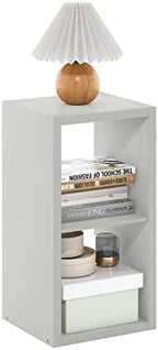 Furinno Cubicle Open Back Decorative Cube Storage Organizer, Light Grey by Furinno-FitsYourSpaceFitsYourBudget