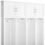 Quarte Hall Tree with Bench, Enclosed Storage, 4 Hooks - Image 7