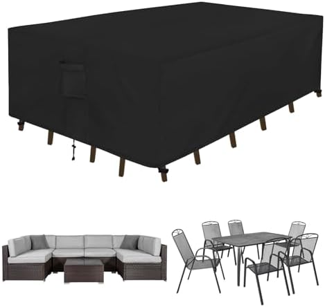 Easy-Going Rectangle Patio Furniture Cover Waterproof Outdoor Dining Table and by Easy-Going