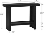 MAHANCRIS Modern Console Table, 39.4" Black Rectangular Entryway Table - Image 2