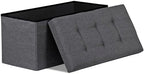 SUPER DEAL Storage Ottoman Bench, 30 Inches Folding Storage Chest Padded Seat by Superdeal