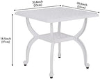 YKSY&YKSY Jardin DE Centennial Cast Aluminum Outdoor Side Table, Anti-Rust - Image 3