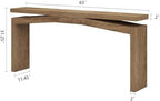 Epecoya Console Tables for Entryway 63-Inch, Natural Brown - Image 2