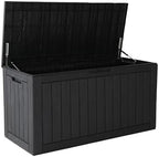 Outdoor Storage Box Waterproof, 110 Gallon Deck Box by WTFGO