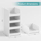 FOUCSSOMEI Closet Organizer and Storage, 4 Tier Stackable Storage Organizer - Image 3