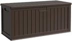 Flamaker 250 Gallon Resin Deck Box, XXL Waterproof Storage Box by Flamaker
