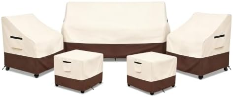 Rileytee 5 Pcs Patio Furniture Covers Waterproof by Rileytee