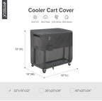 Waterproof Cooler Cart Cover 32L x 18W x 32H inch - Image 2