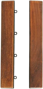 Bare Decor EZ-Floor End Trim Piece Interlocking Flooring in Solid Teak Wood by BareDecor