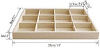 Beige Velvet Jewelry Accessory Organizer Tray 12 Compartment, Stackable Ring & - Image 5