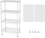 SINGAYE 4 Shelves Storage Shelf Wire Shelving Unit Metal Adjustable Wheels by SINGAYE