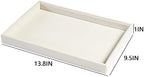 Coward 2Pcs/Set Stackable Jewerlry Organizer Tray Beige Velvet Blank Tray Holder - Image 6