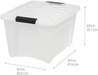 IRIS USA 8 Pack Stackable Storage Bin, 32 Quart Plastic Container Totes - Image 3