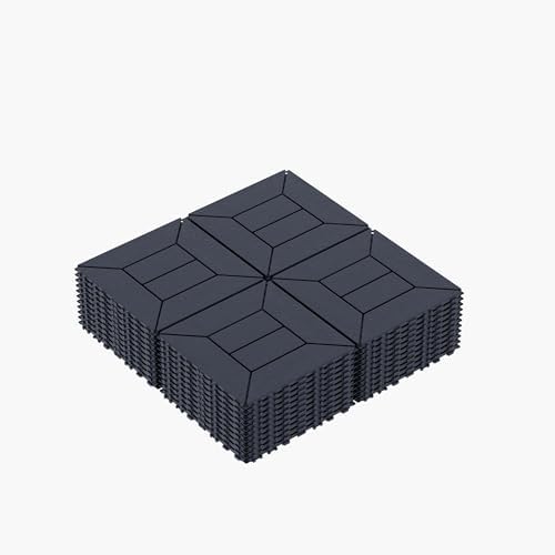 Ball & Cast Plastic Interlocking Deck Tiles, Non-Slip Drainage Holes by HCIOANHomecabinetseries