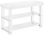 Pipishell 3 Tier Bamboo Shoe Rack Bench by Pipishell