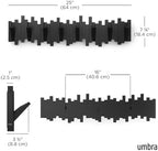 Umbra Sticks Wall Coat Rack, Wall Mount 8 Retractable Hooks - Image 3