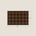 Easy Jute 2x3 Entryway Rug, Washable Non Slip Brown & Red Plaid - Image 2