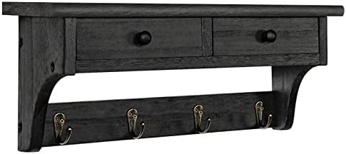 Emfogo Wood Coat Hooks Wall Mounted, Rustic Style by Emfogo