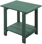 Meluvici Double Adirondack Side Table Weather Resistant, Outdoor Rectangular by Meluvici