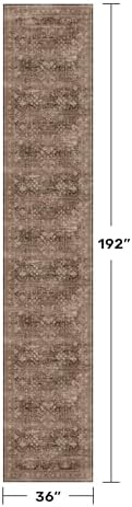 Hazo Haus Neutral Boho Washable 3x16 Extra Long Hallway Runner Rug, Non-Slip - Image 2