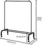 Rolling Clothes Rack Clothing Garment Rack - Image 2