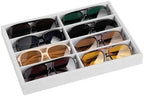 Frebeauty 8-Slot Sunglass Organizer, Velvet Sunglass Holder by Frebeauty