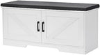HOMSHO Farmhouse Shoe Storage Bench by HOMSHO