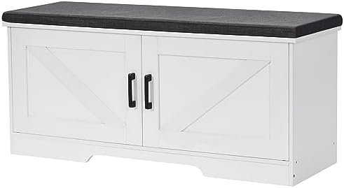 HOMSHO Farmhouse Shoe Storage Bench by HOMSHO