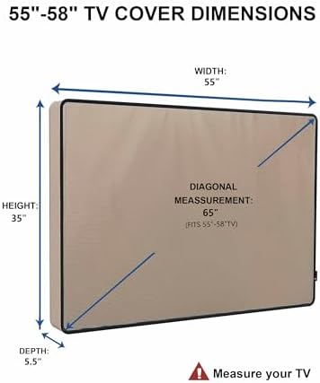 iBirdie Outdoor TV Cover 55 to 58 inch Weatherproof and Waterproof - Image 2