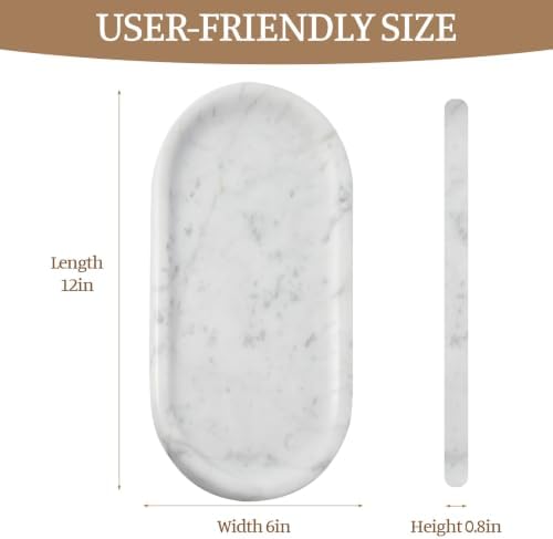 Koville Bianco Carrara Marble Tray, Catchall - Image 2