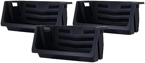 Mighty Tuff Heavy Duty Nesting Stack Bins, Extra-Large Handles, Wide Front by MightyTuff