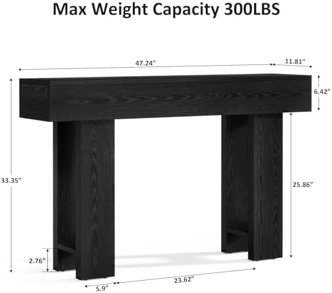 Cealform Console Tables for Entryway, 47.2 Inches Long Sofa Table Behind Couch - Image 2