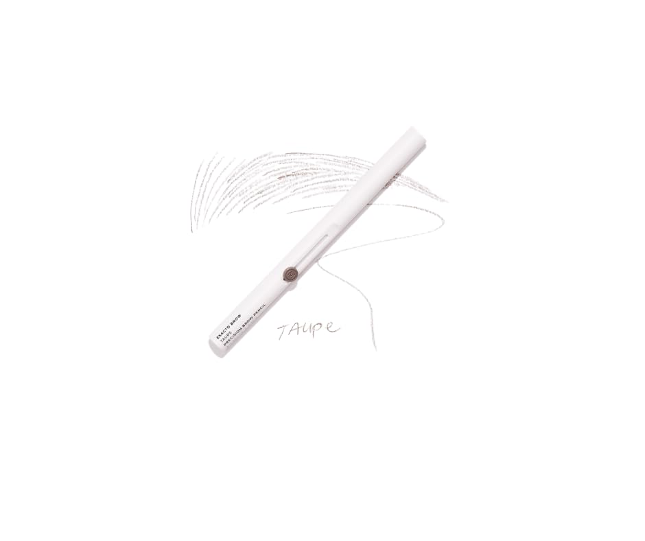 MADLUVV Exacto Brow Pencil for Flawless, Long Lasting, Realistic Brows with Dual-Ended Design Featuring Retractable Blade Tip for Precise Hair Like Detail and Blending Brush - Taupe