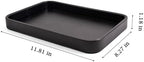 Faux Leather Valet Nightstand Bedside Entry Table Catchall Tray - Image 2