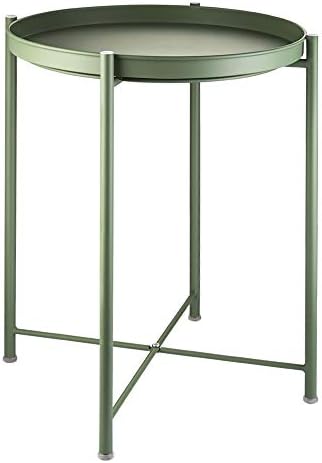 EKNITEY Small Side End Table: Metal Side Table by EKNITEY