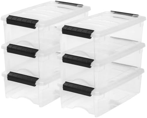 IRIS USA 6-Pack 6 Quart Storage Bins by IRISUSA