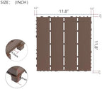 Plastic Interlocking Deck Tiles 12"x12" Waterproof Outdoor Patio Flooring PP - Image 2