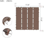 Plastic Interlocking Deck Tiles 12"x12" Waterproof Outdoor Patio Flooring PP - Image 2