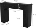 Epecoya Black 43-Inch Wood Console Table - Image 2