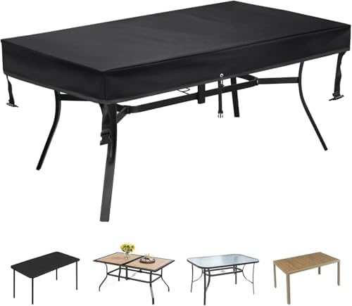 SUNICO Outdoor Table Covers Waterproof Rectangle 70x40x6in by Unknown