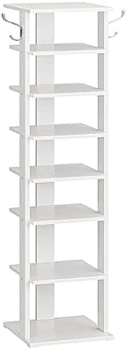 HOOBRO 8 Tiers Vertical Shoe Rack, Wooden Shoe Storage Organizer by HOOBRO