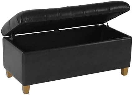 HomePop 40" Button Tufted Storage Bench - Image 5