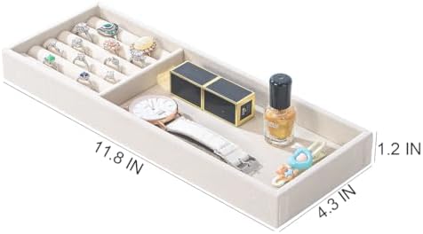 2Pcs Desk Drawer Storage Tray, Nightstand Organizer, Necklace Bracelet Ring - Image 5