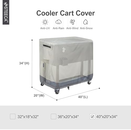 Waterproof Cooler Cart Cover 40L x 20W x 34H inch - Image 2