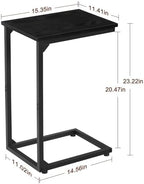 AMHANCIBLE C Shaped End Table Set of 2, Couch Side Table that Slide Under - Image 3