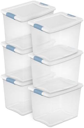 Sterilite 25 Quart Latching Box, 6 Pack by Sterilite