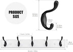 Heavy Duty Wooden Coat Rack, Wall-Mounted, 24 Inch - Image 2